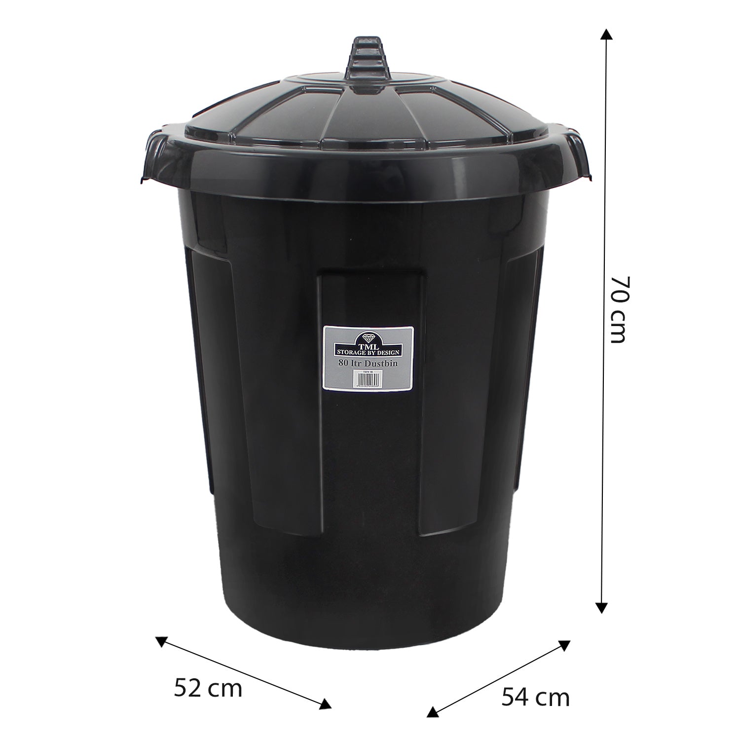 80L Plastic Indoor Outdoor Bin