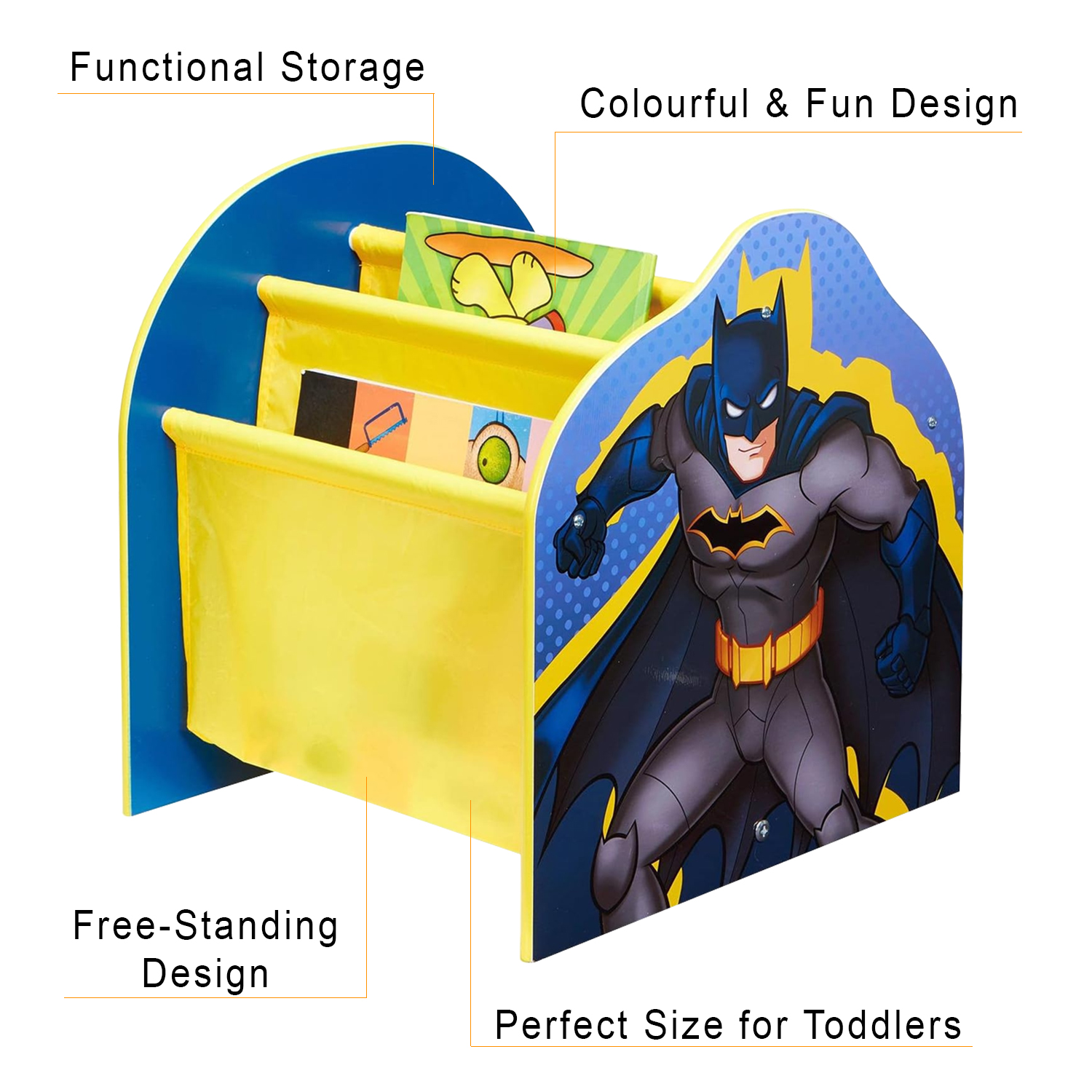 Batman Sling Bookcase Kids Book Shelf