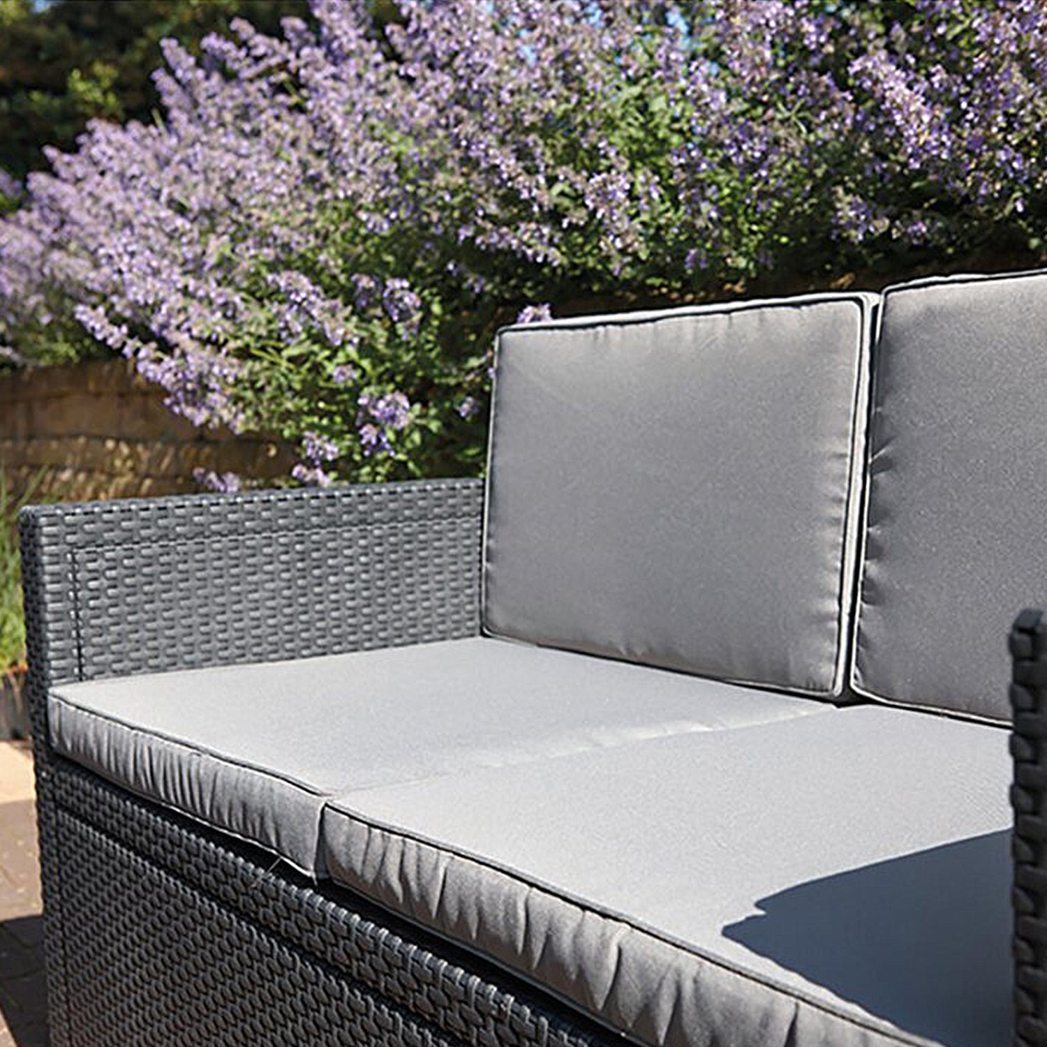 Keter Monaco 4 Seat Rattan Outdoor Grey Sofa Set With Table