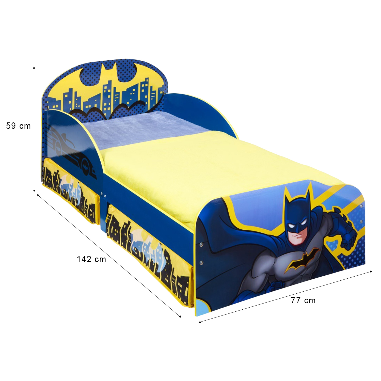 Batman Toddler Bed With Storage Drawers