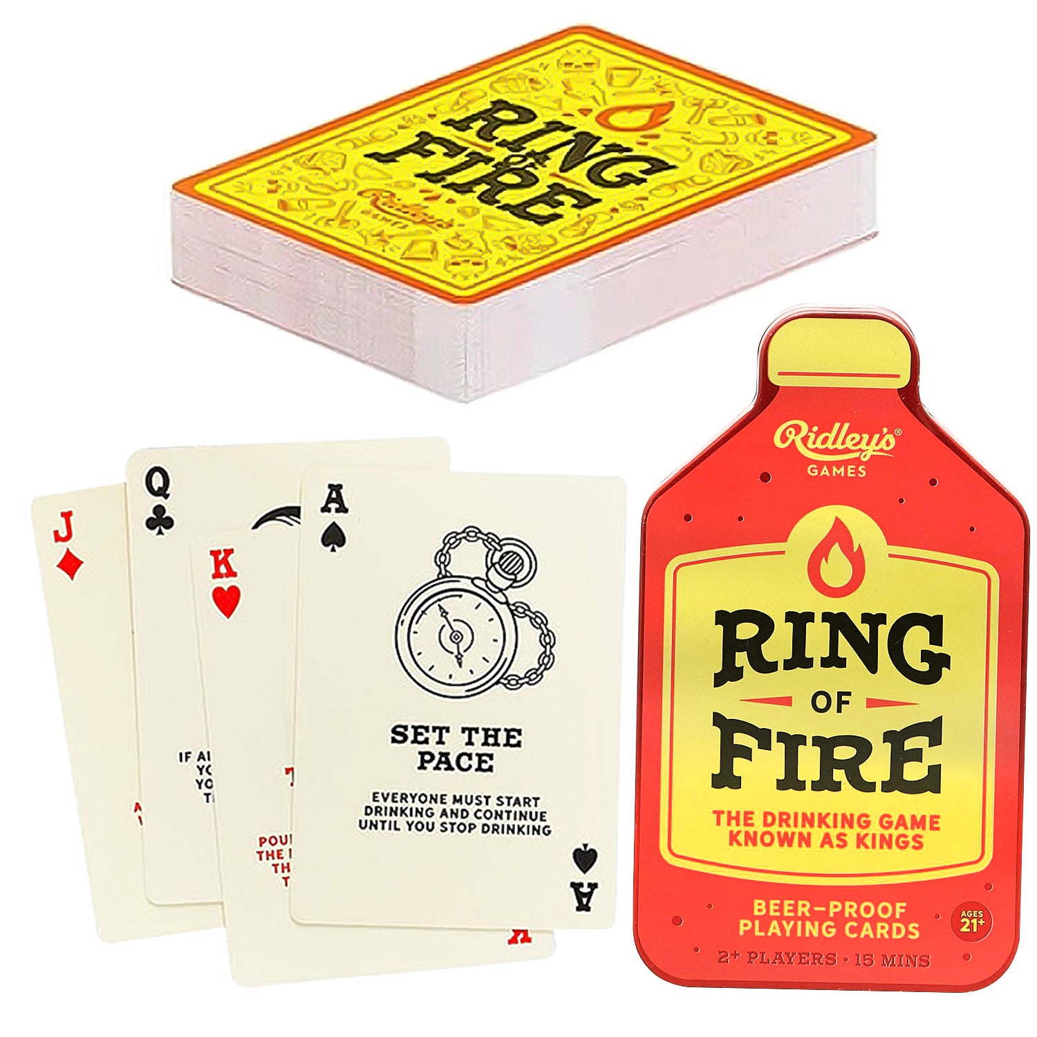 Ridley's Ring of Fire Card Game in Metal Tin