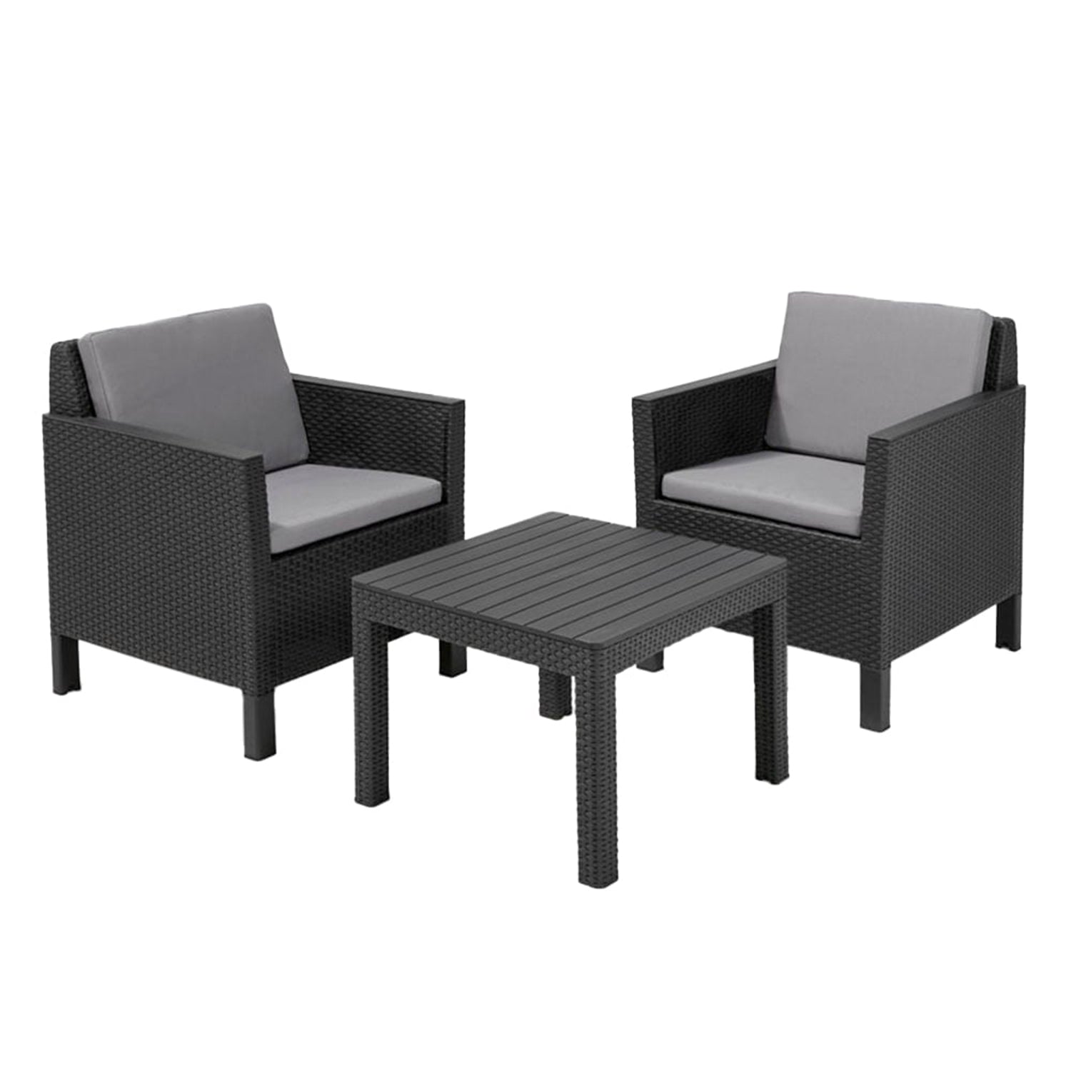 Keter Chicago 2 Seater Grey Balcony Set