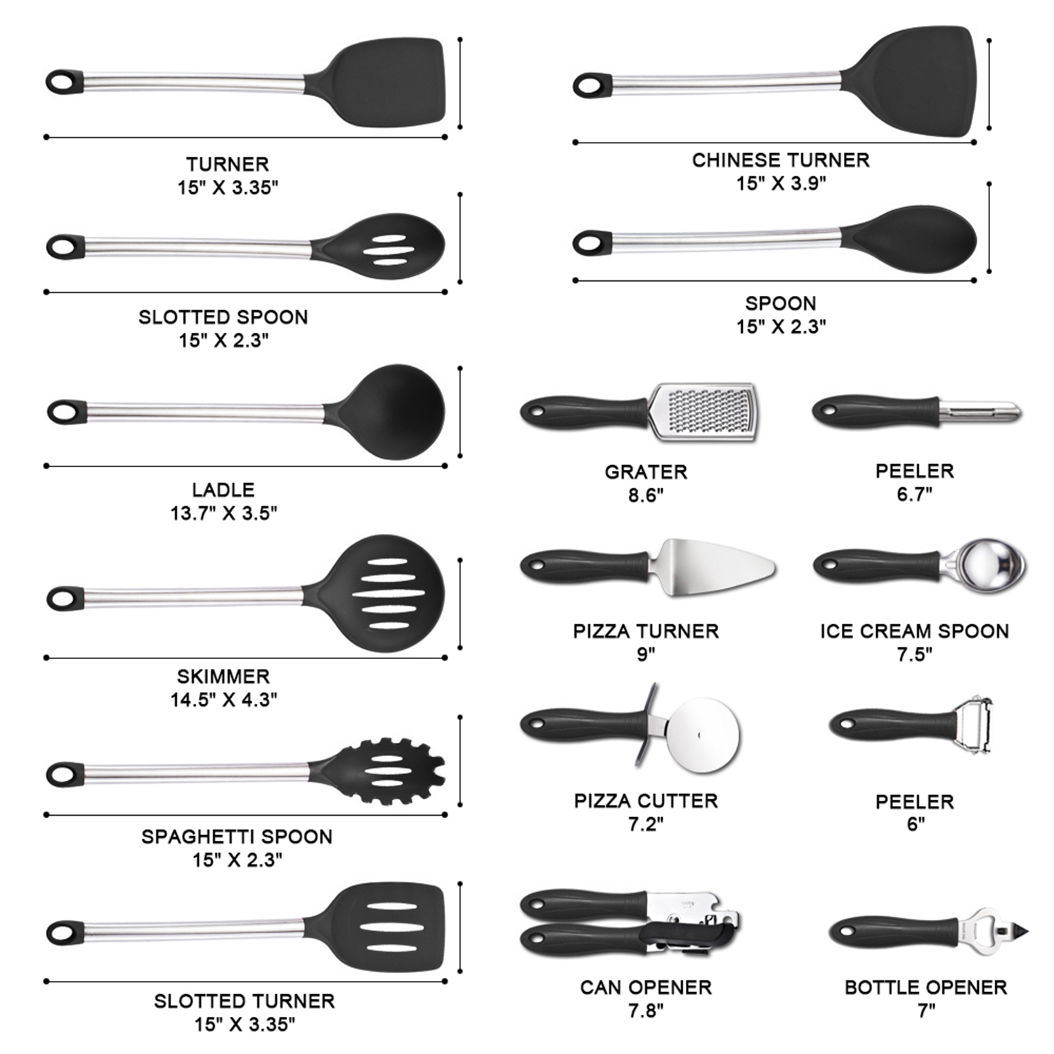 42 Piece Kitchen Utensil Set