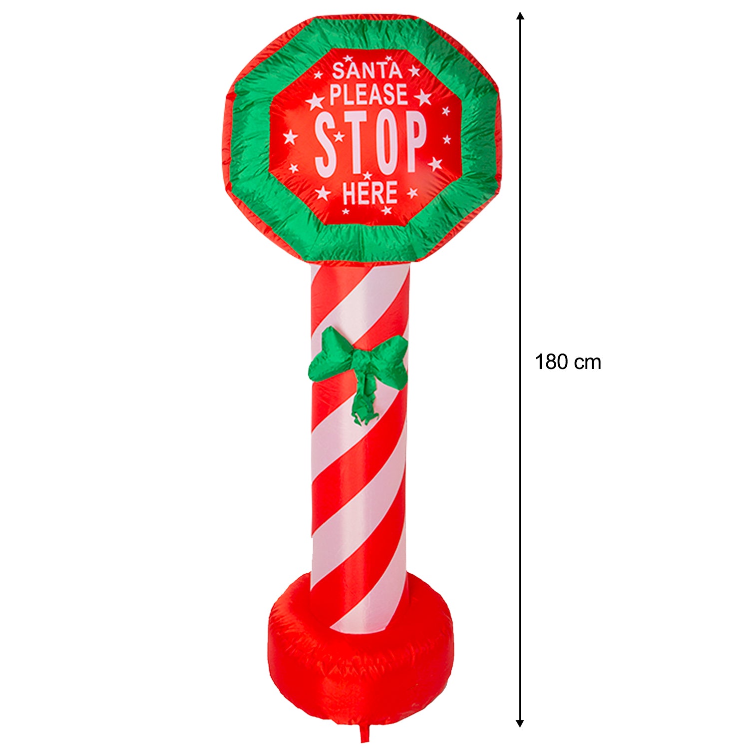 1.8m Inflatable Santa Stop Here Sign