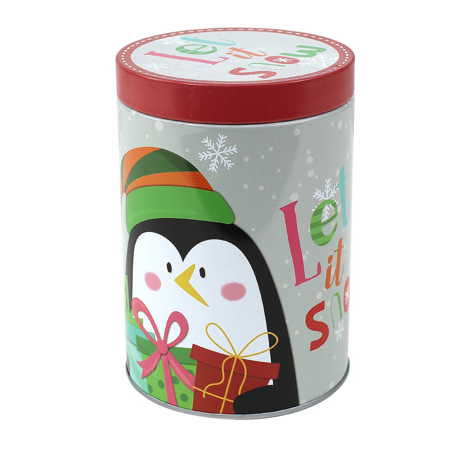 Set of 3 Christmas Cookie Canister Storage Tins