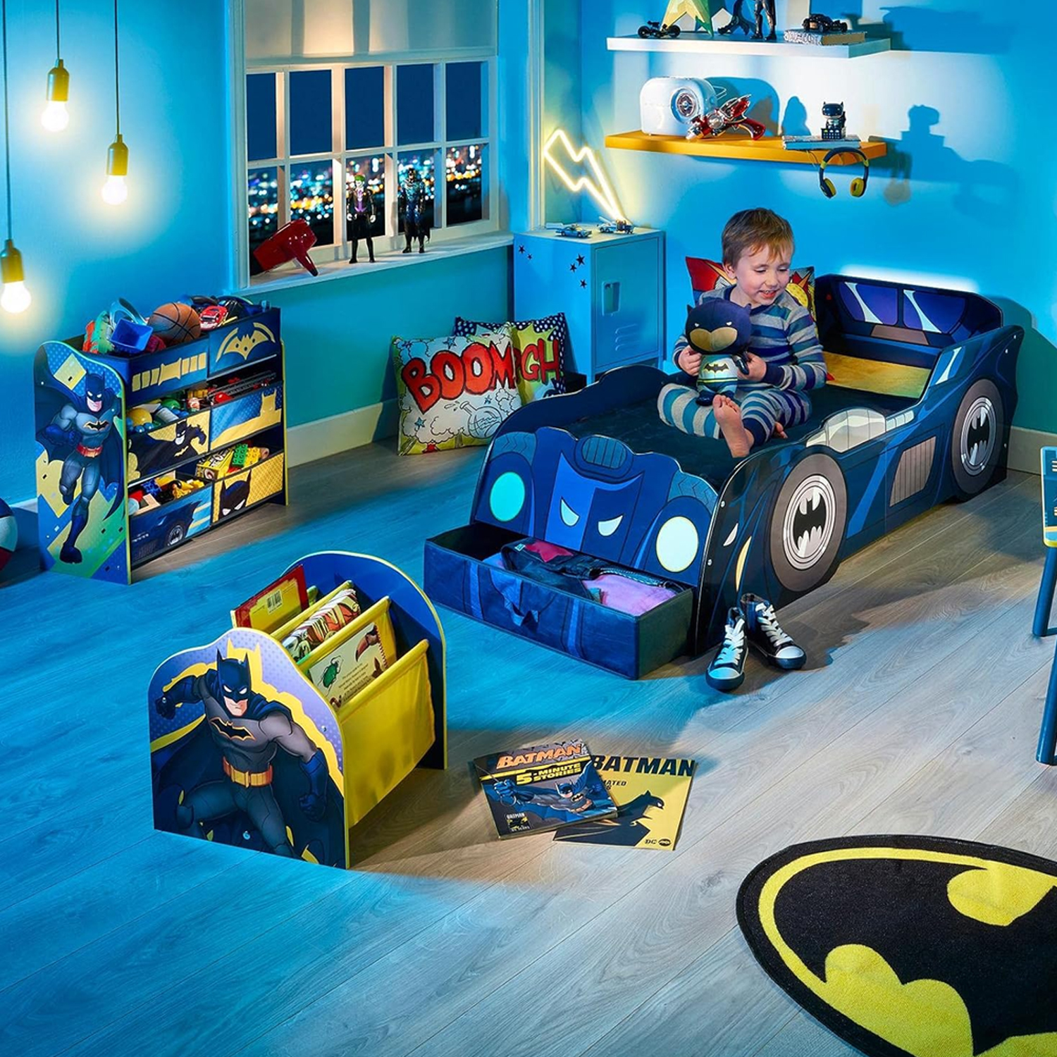 Batman Sling Bookcase Kids Book Shelf