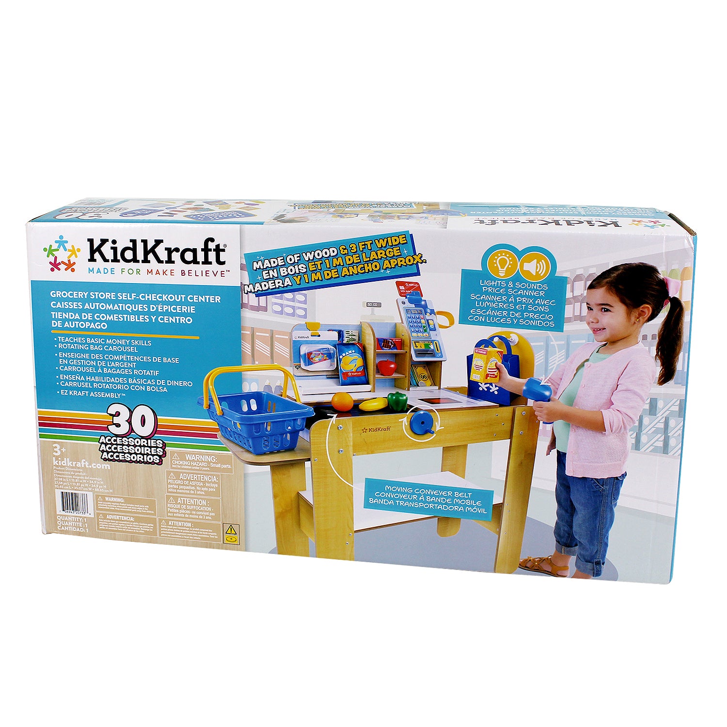 KidKraft Wooden Grocery Store with Self Checkout Centre Playset