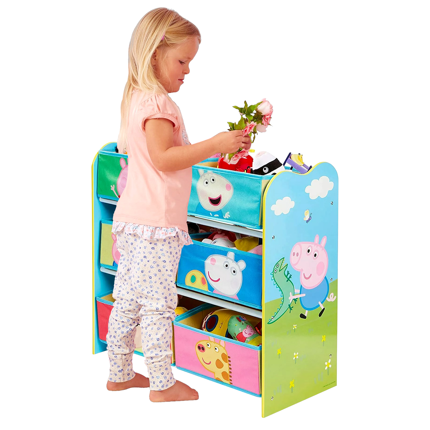 Peppa Pig 6 Drawer Wooden Kids Storage Unit