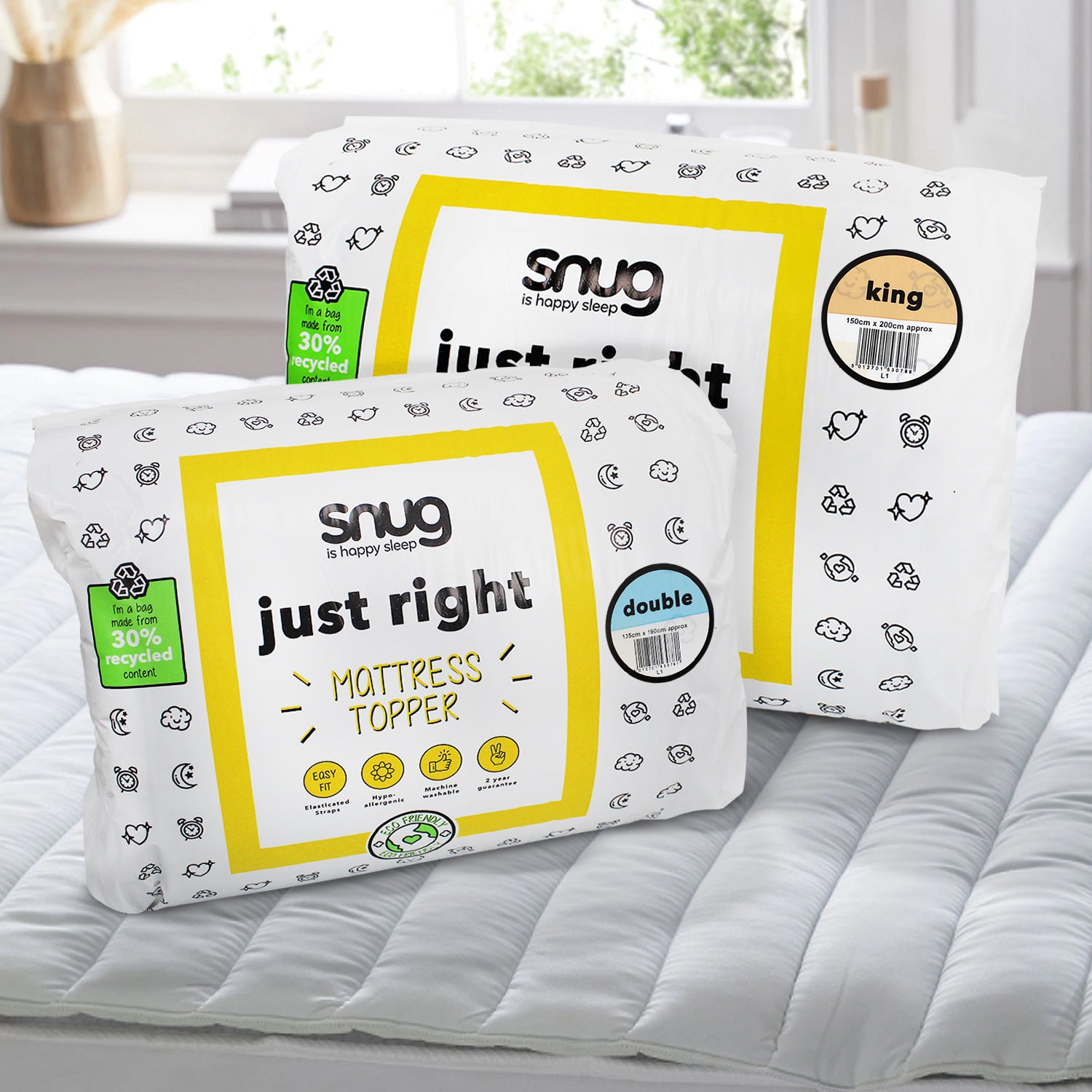 Snug Just Right Luxury King Size Mattress Topper