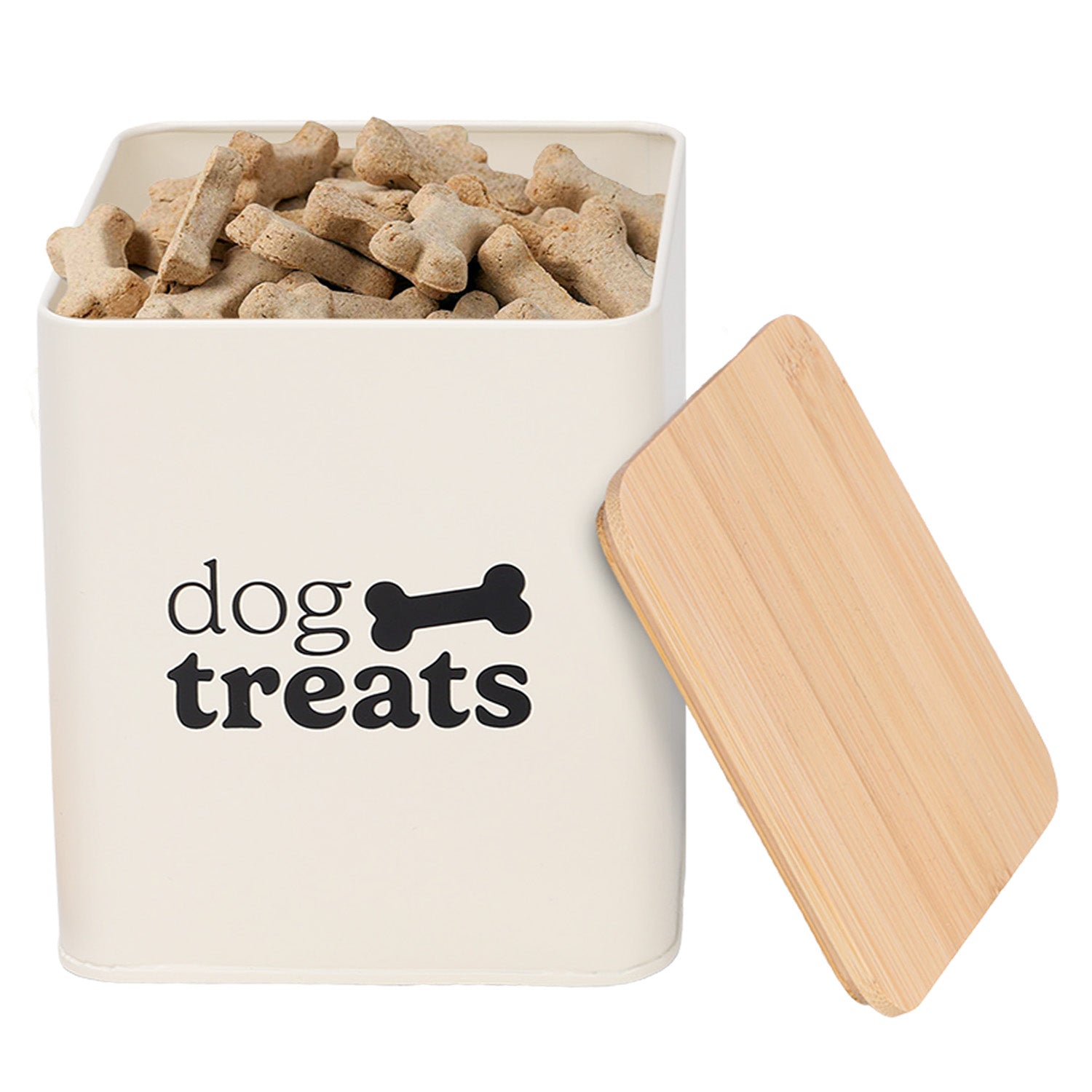 Set of 2 Dog Food Storage Tins with Scoop