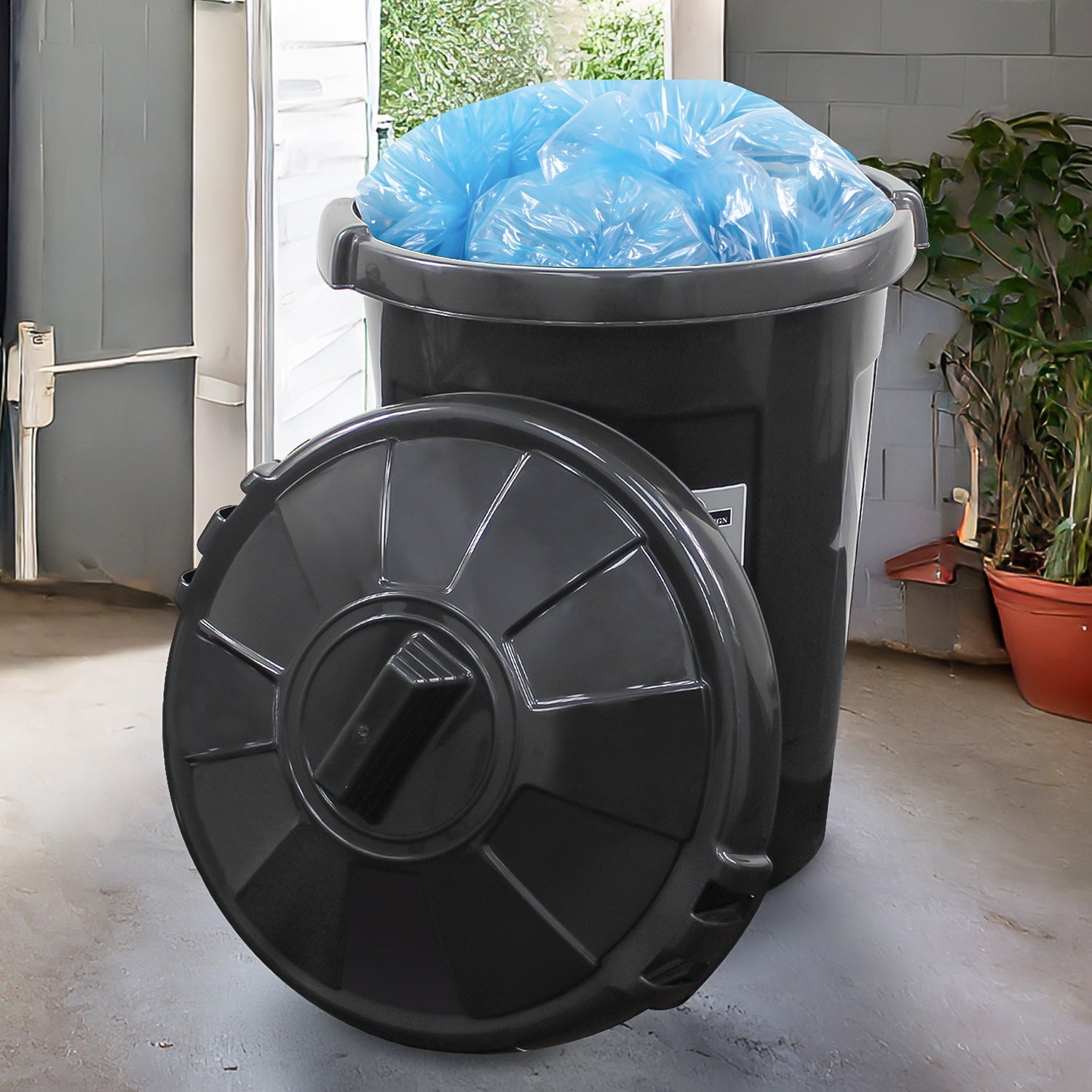 80L Plastic Indoor Outdoor Bin