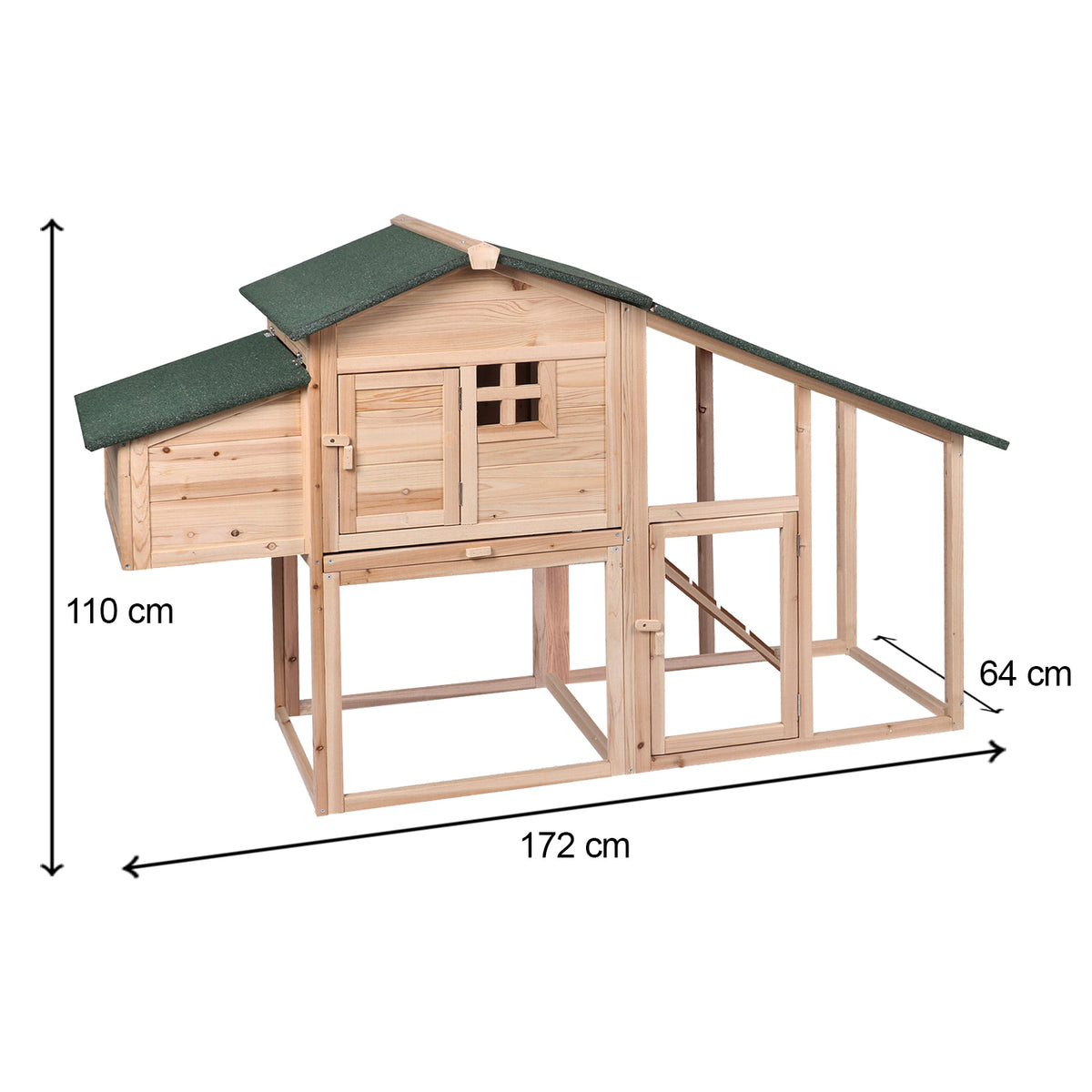 Wooden Chicken Coop with Nesting Box