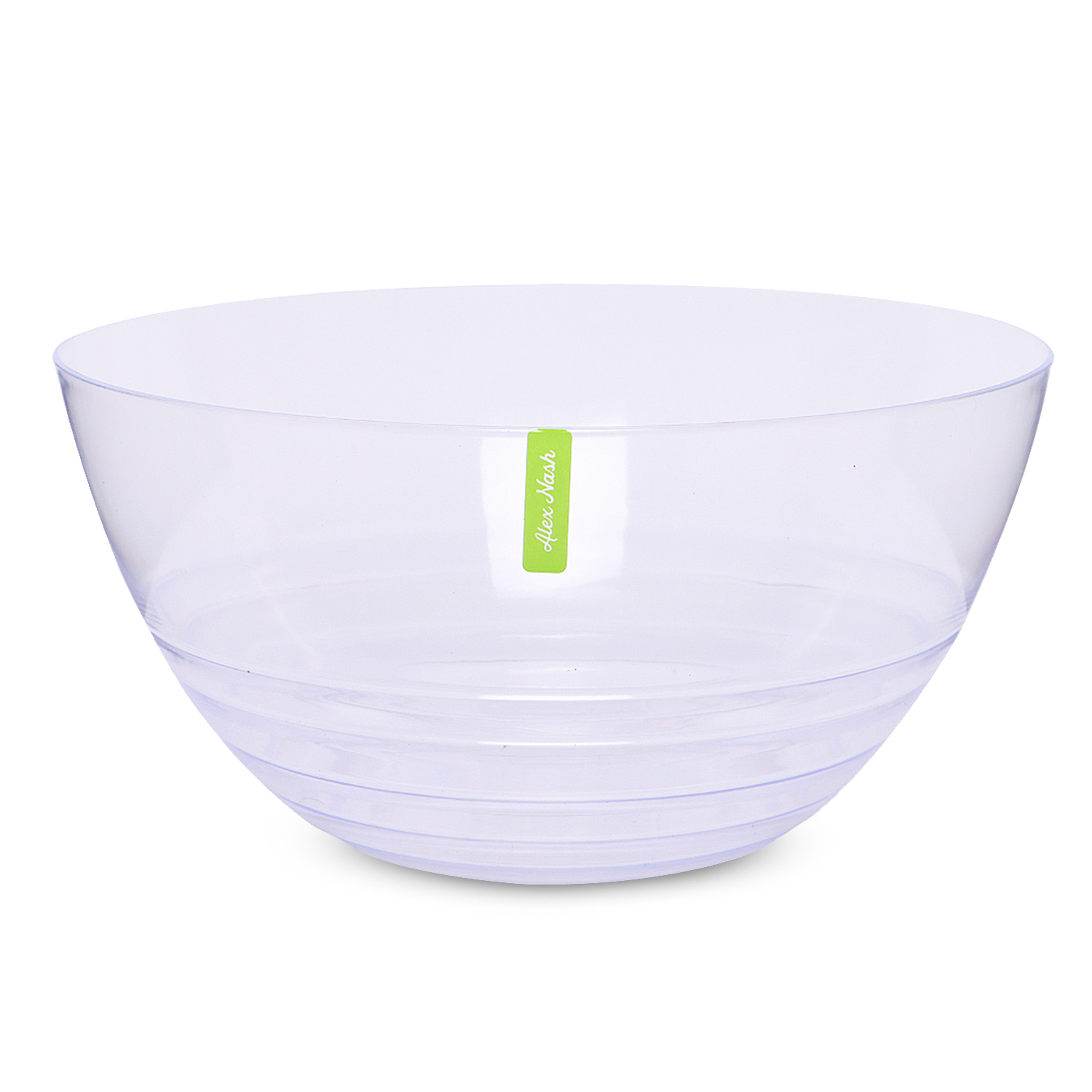 Clear Swirl Plastic Salad Serving Bowl