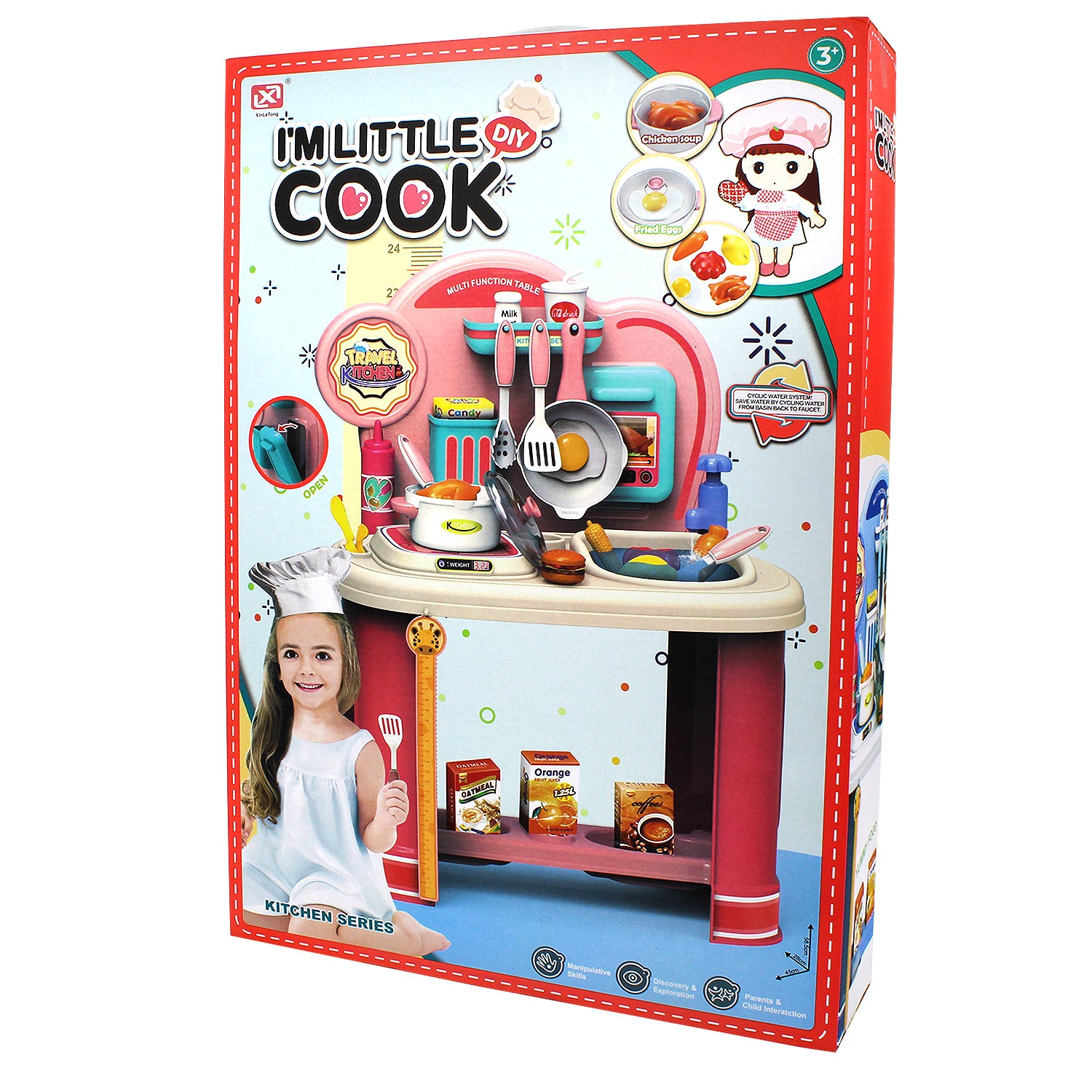 Pink Kids Kitchen Play Station