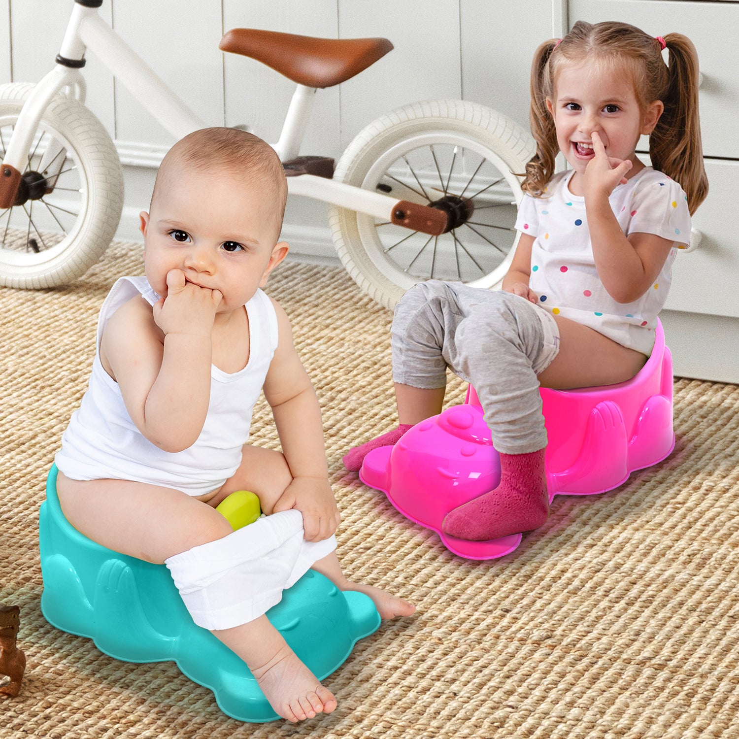 Kids Potty Toilet Training Seat in Blue, Pink or White