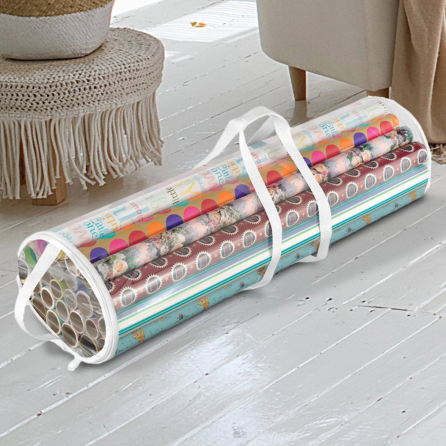 Wrapping Paper Roll Storage Bag