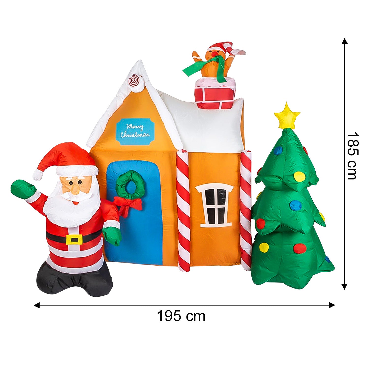 185 X 195cm Led Inflatable Santa Grotto