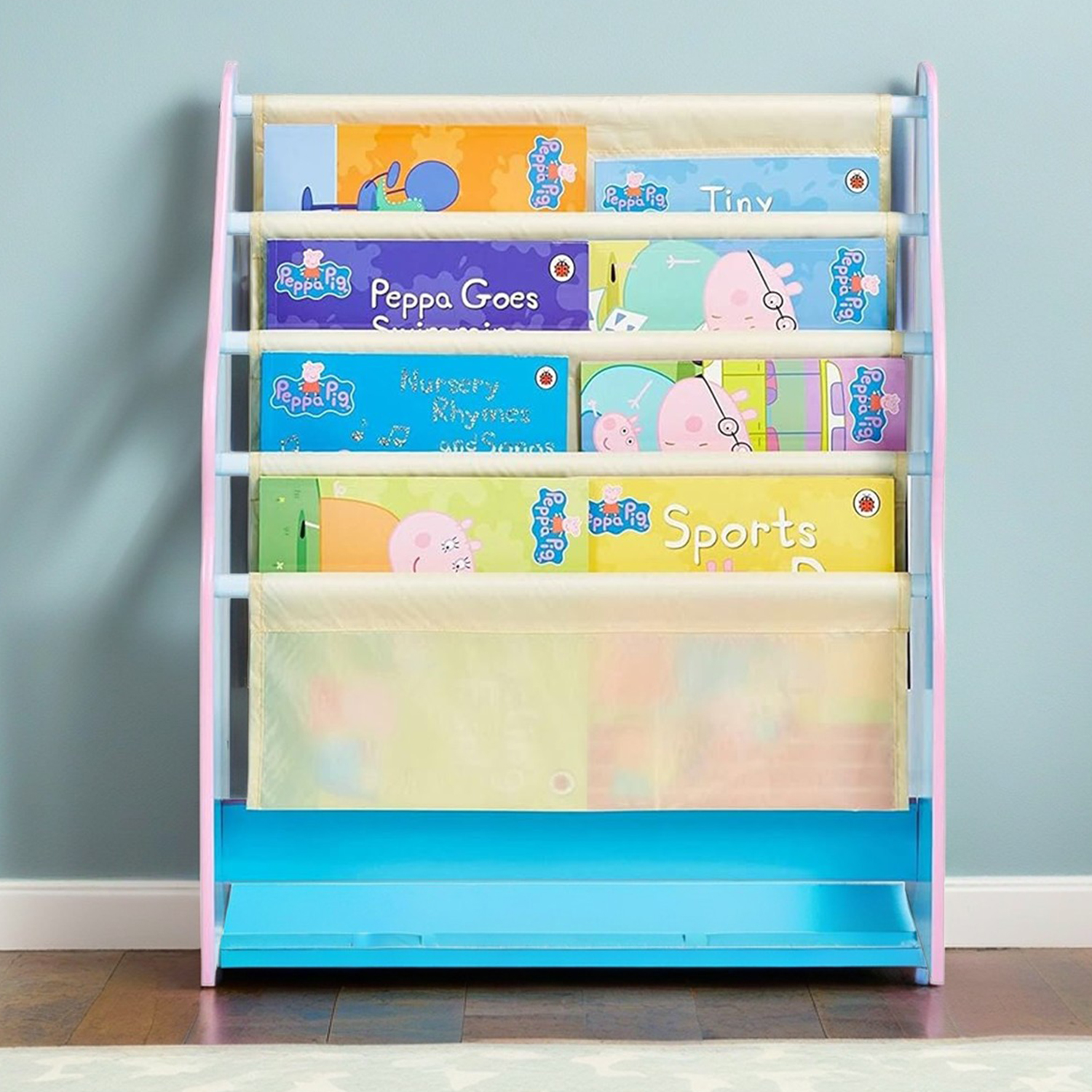 Peppa Pig Sling Bookcase Kids Book Shelf