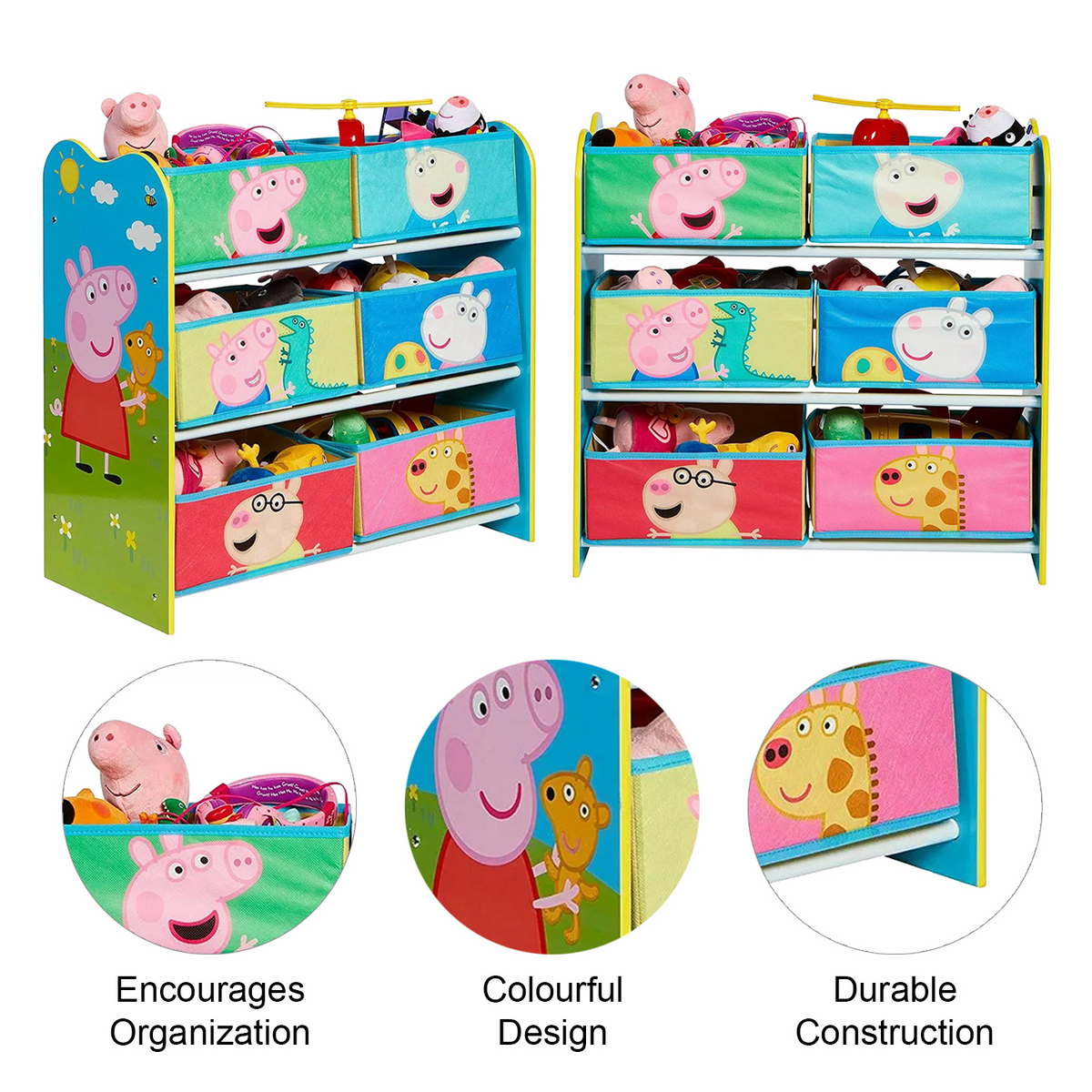 Peppa Pig 6 Drawer Wooden Kids Storage Unit