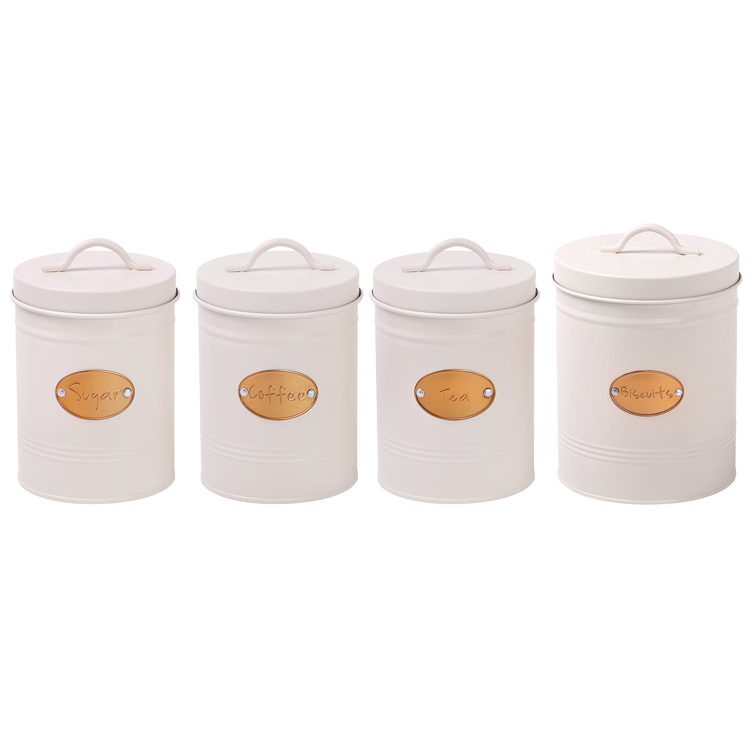 4 Piece Cream Kitchen Canister Set