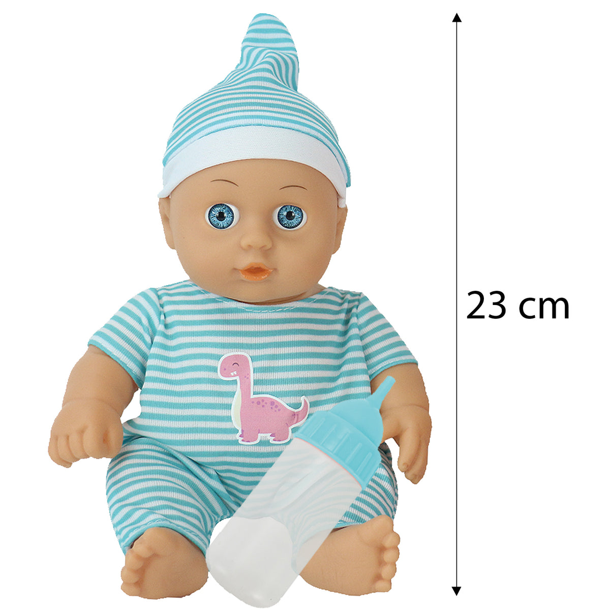 Twin Baby Dolls Gift Set with Feeding Bottles | 2 Baby Dolls in Pink & Blue Outfits