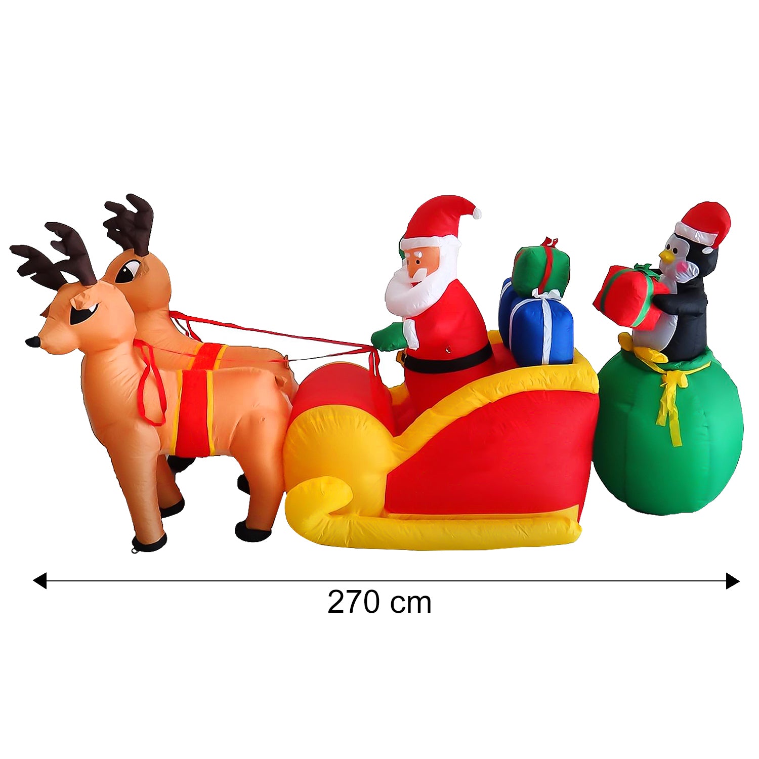 2.7m Inflatable Santa Sleigh