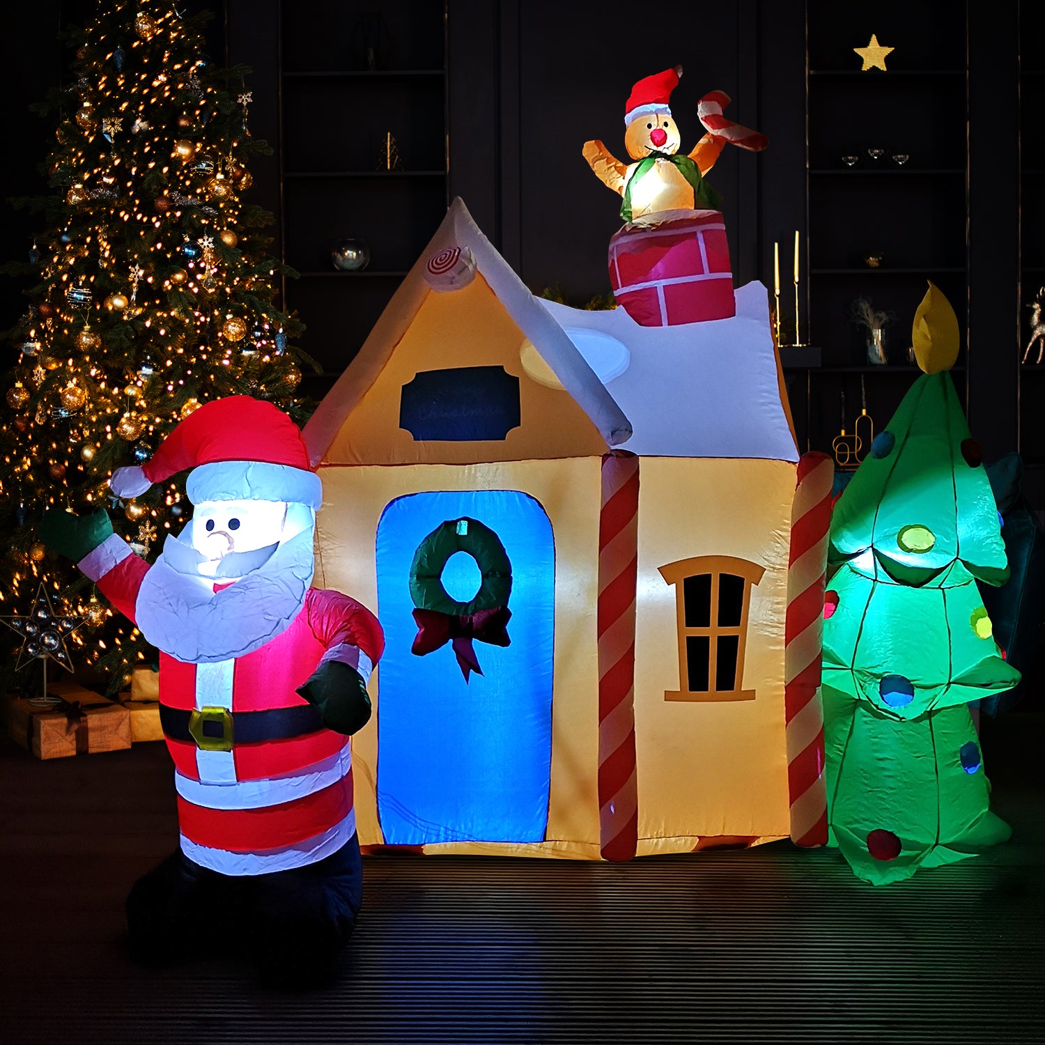 185 X 195cm Led Inflatable Santa Grotto