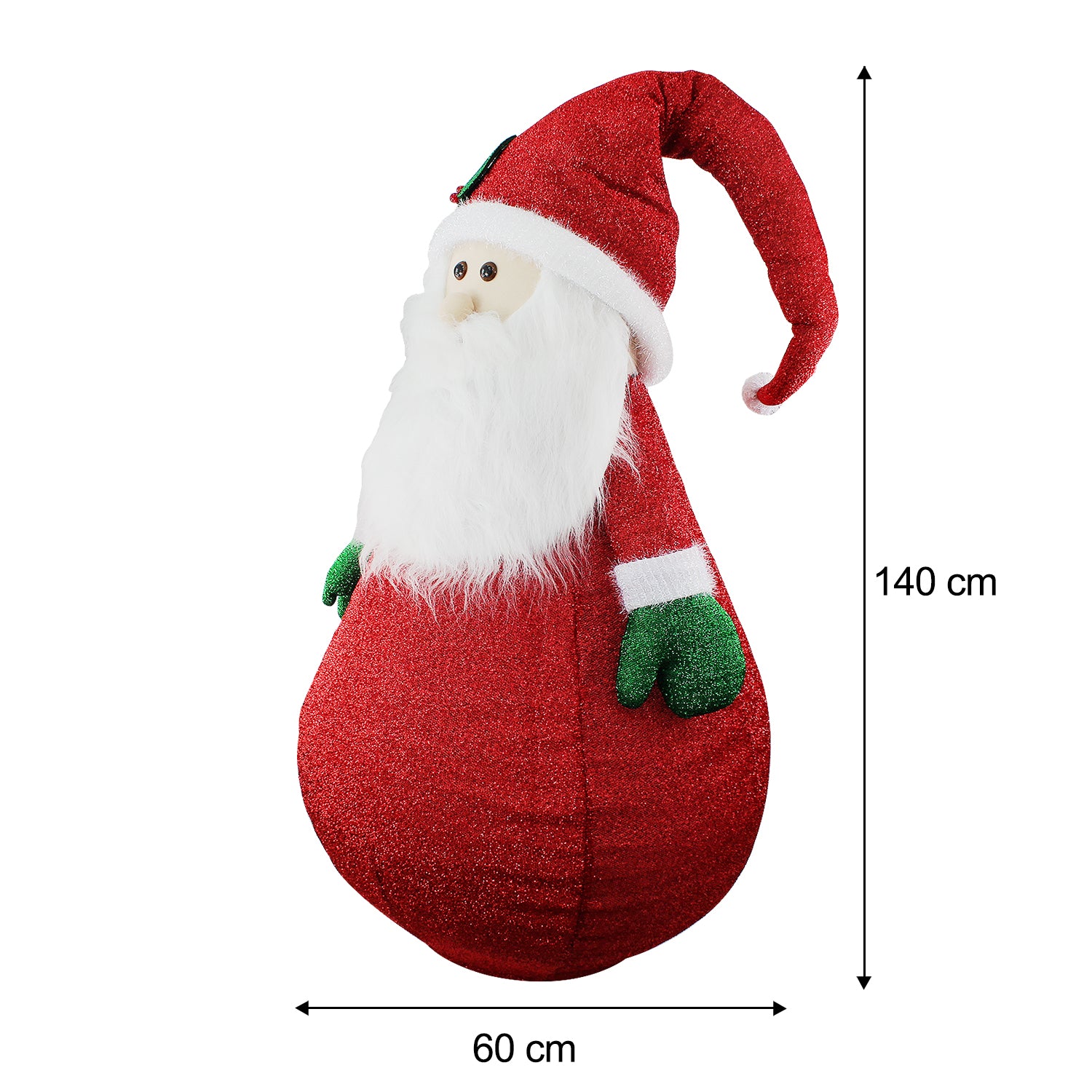 10 LED 140cm Standing Santa Decoration