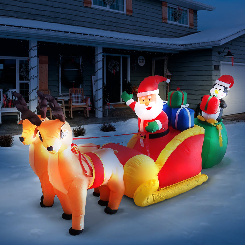 2.7m Inflatable Santa Sleigh