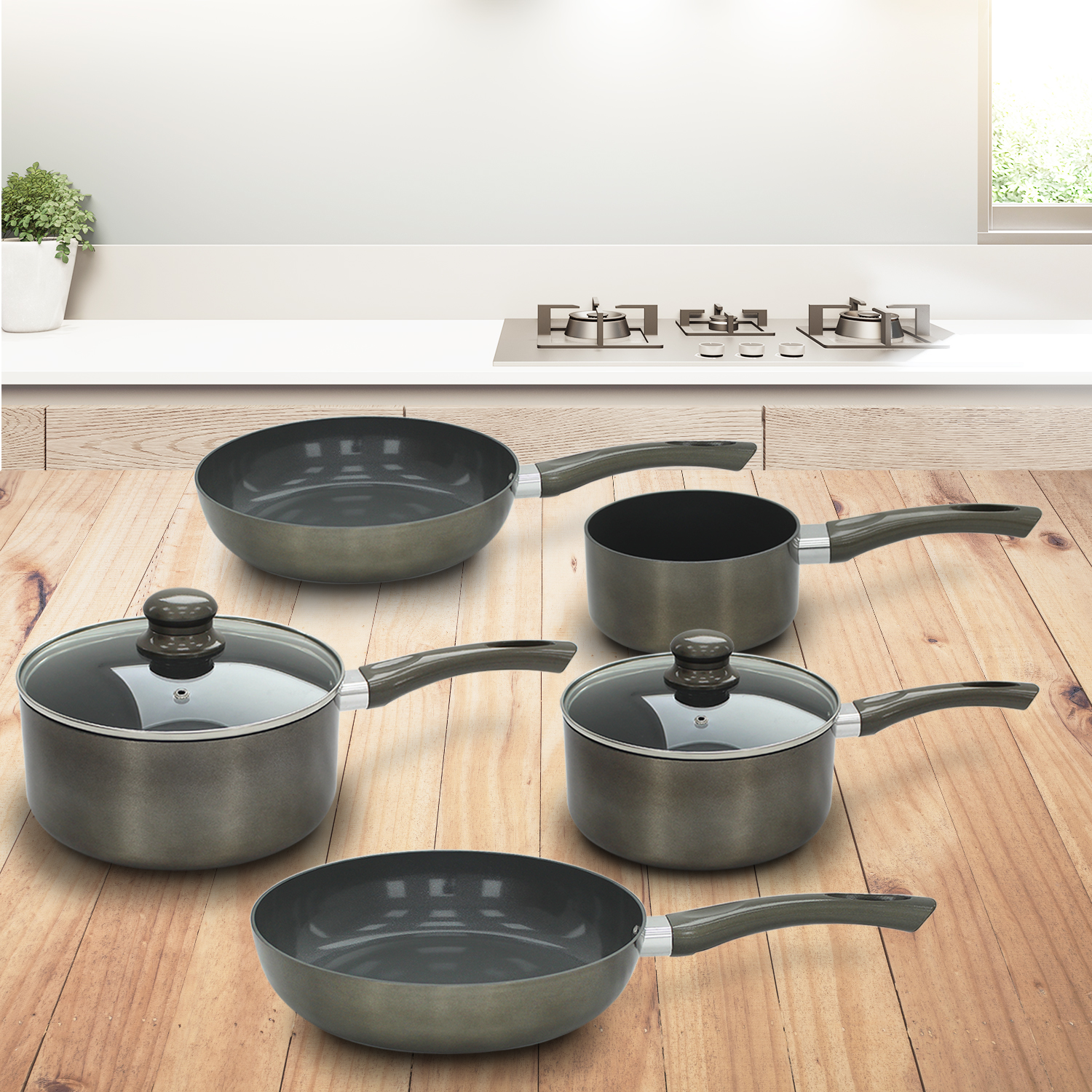 7 Piece Titanium Pan Set