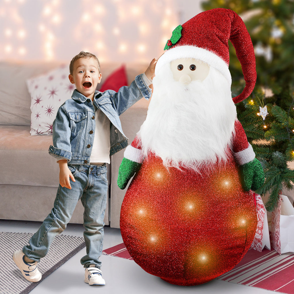 10 LED 140cm Standing Santa Decoration