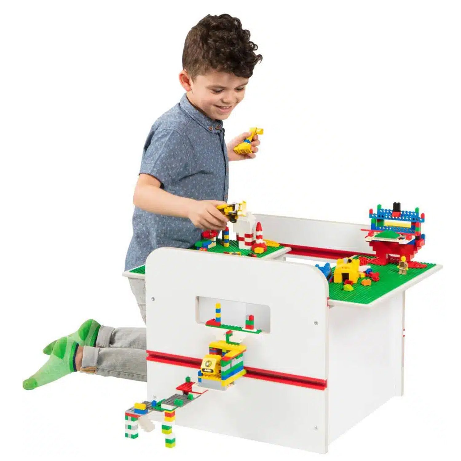 Room 2 Build Toy Box Storage with Building Brick Boards