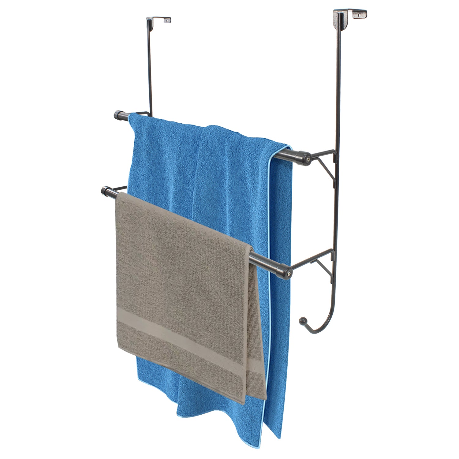 2 Tier Over The Door Towel Rack