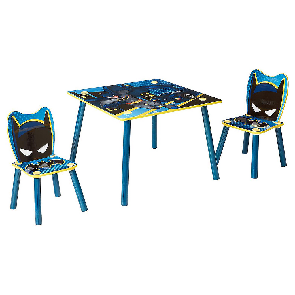 Batman Kids Wooden Table and 2 Chairs Set