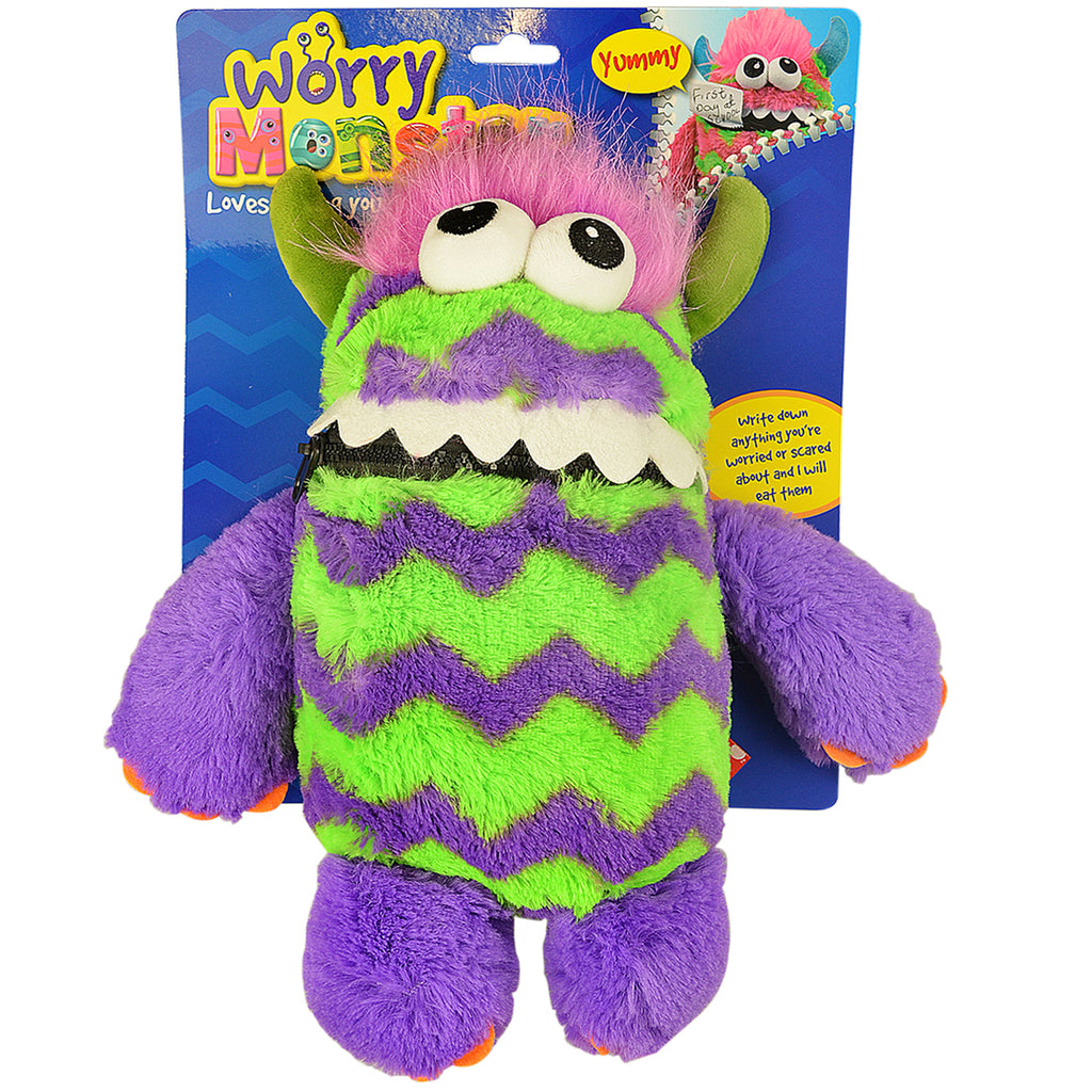 Large Purple Plush Worry Monster