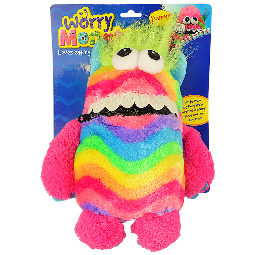 Large Rainbow Plush Worry Monster