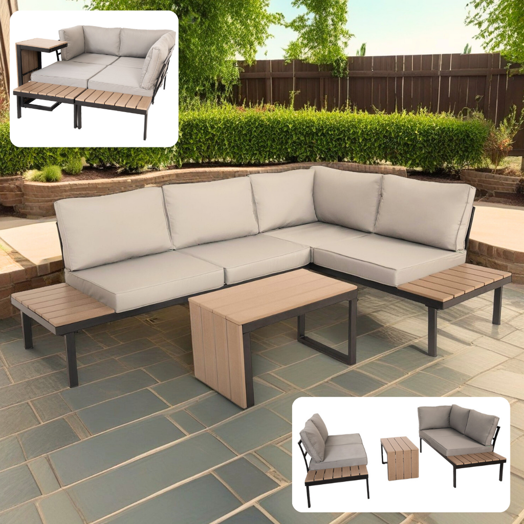 Sienna Interchanging Transformer Grey Garden Furniture Set