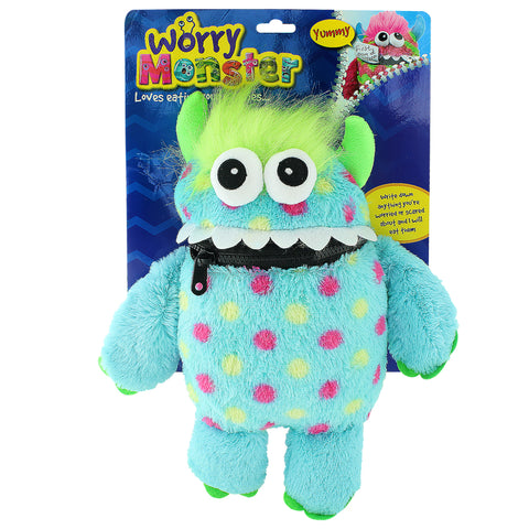 Large Blue Spotty Plush Worry Monster