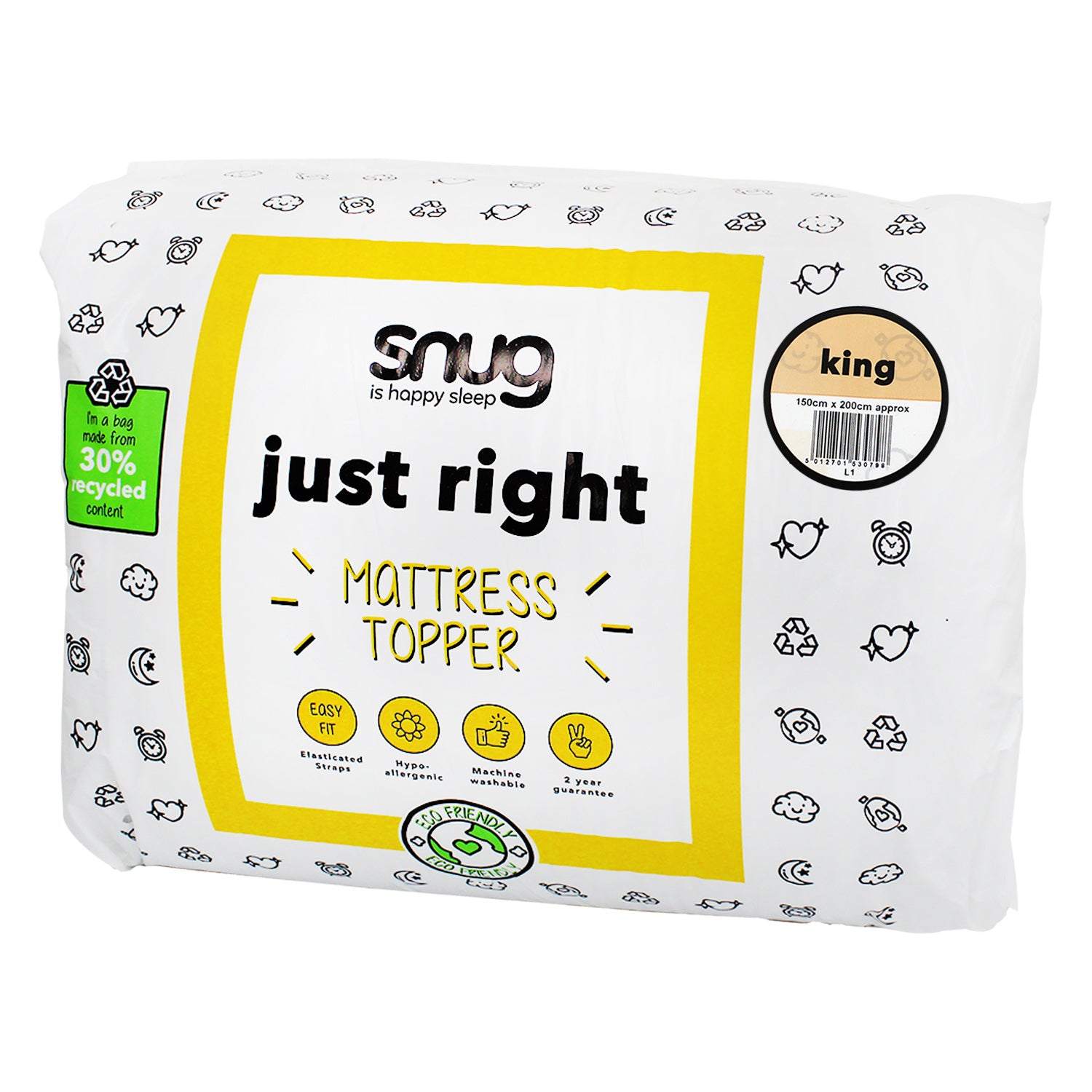 Snug Just Right Luxury King Size Mattress Topper