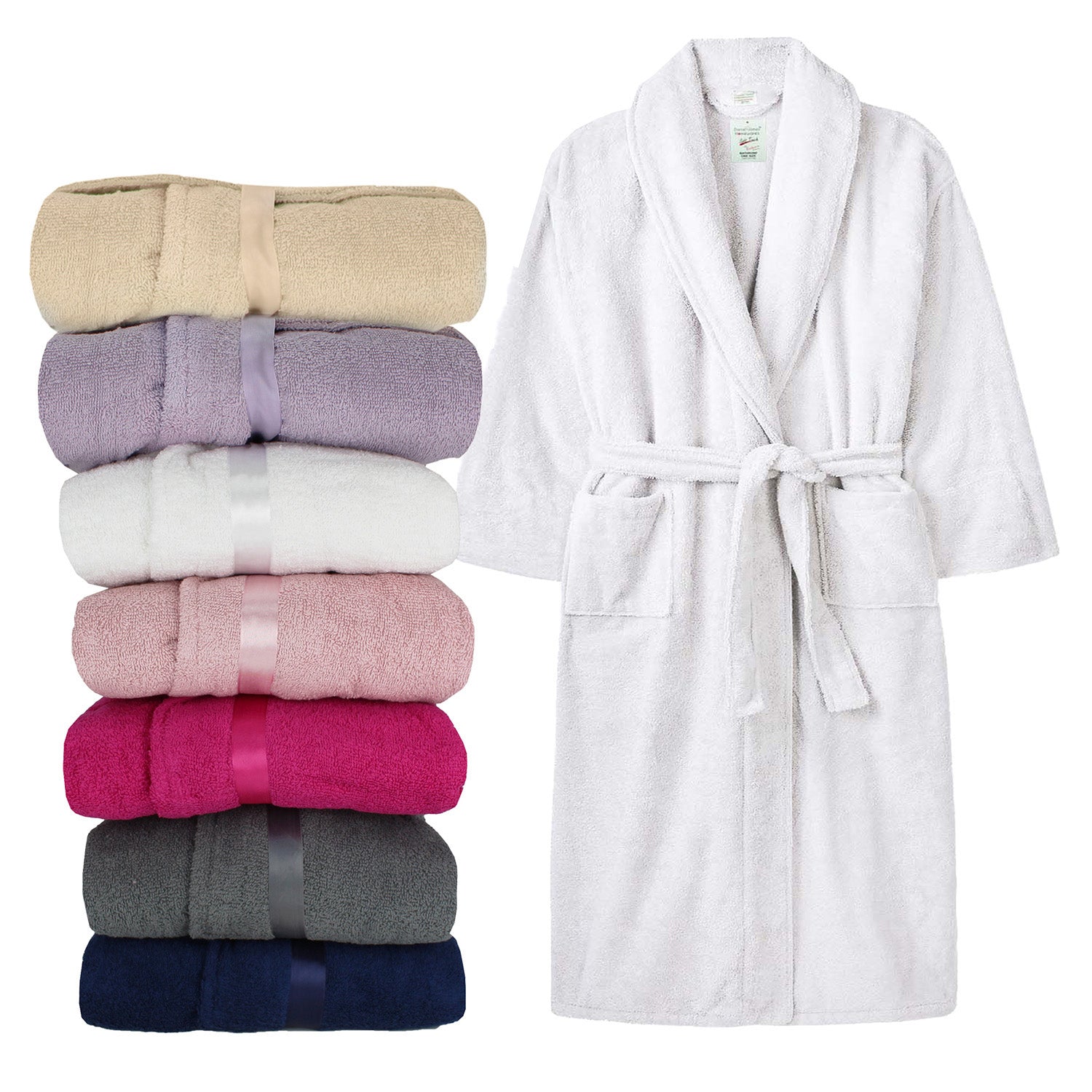 Adults Unisex One Size Terry Towelling Dressing Gown