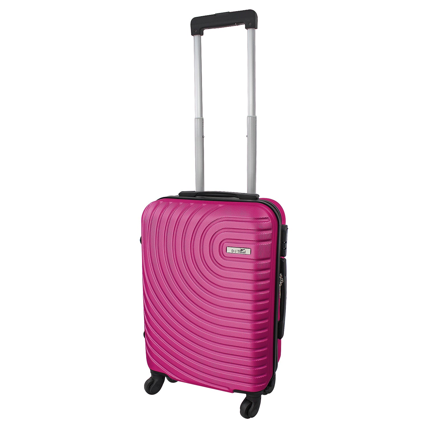 20" Fuchsia Pink 4 Wheel Hard Shell Cabin Size Suitcase