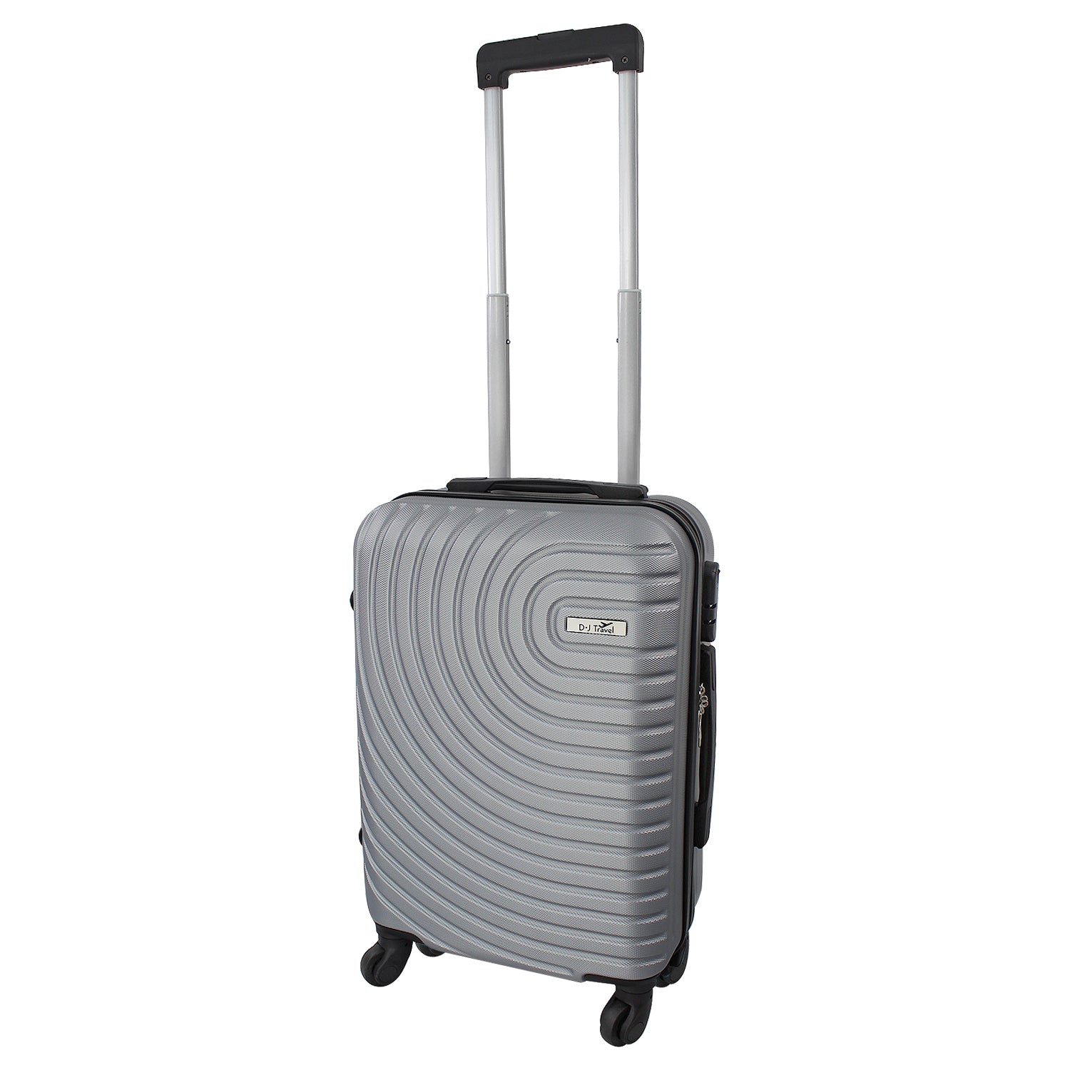 20" Silver 4 Wheel Hard Shell Cabin Size Suitcase