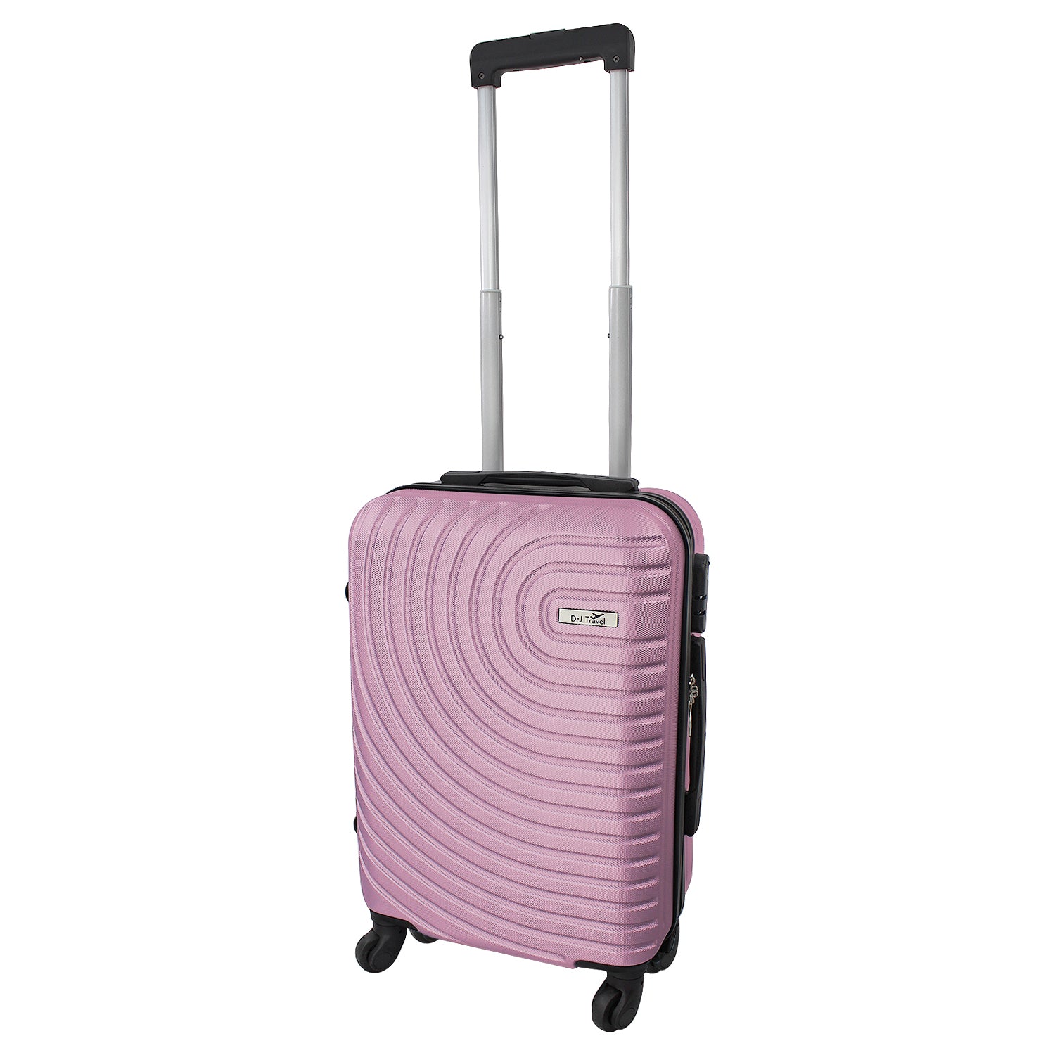 20" Light Pink 4 Wheel Hard Shell Cabin Size Suitcase