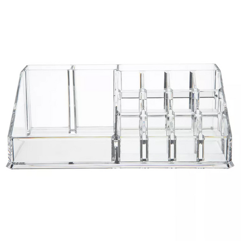 Clear Acrylic Makeup Cosmetic Organiser with 16 Compartments