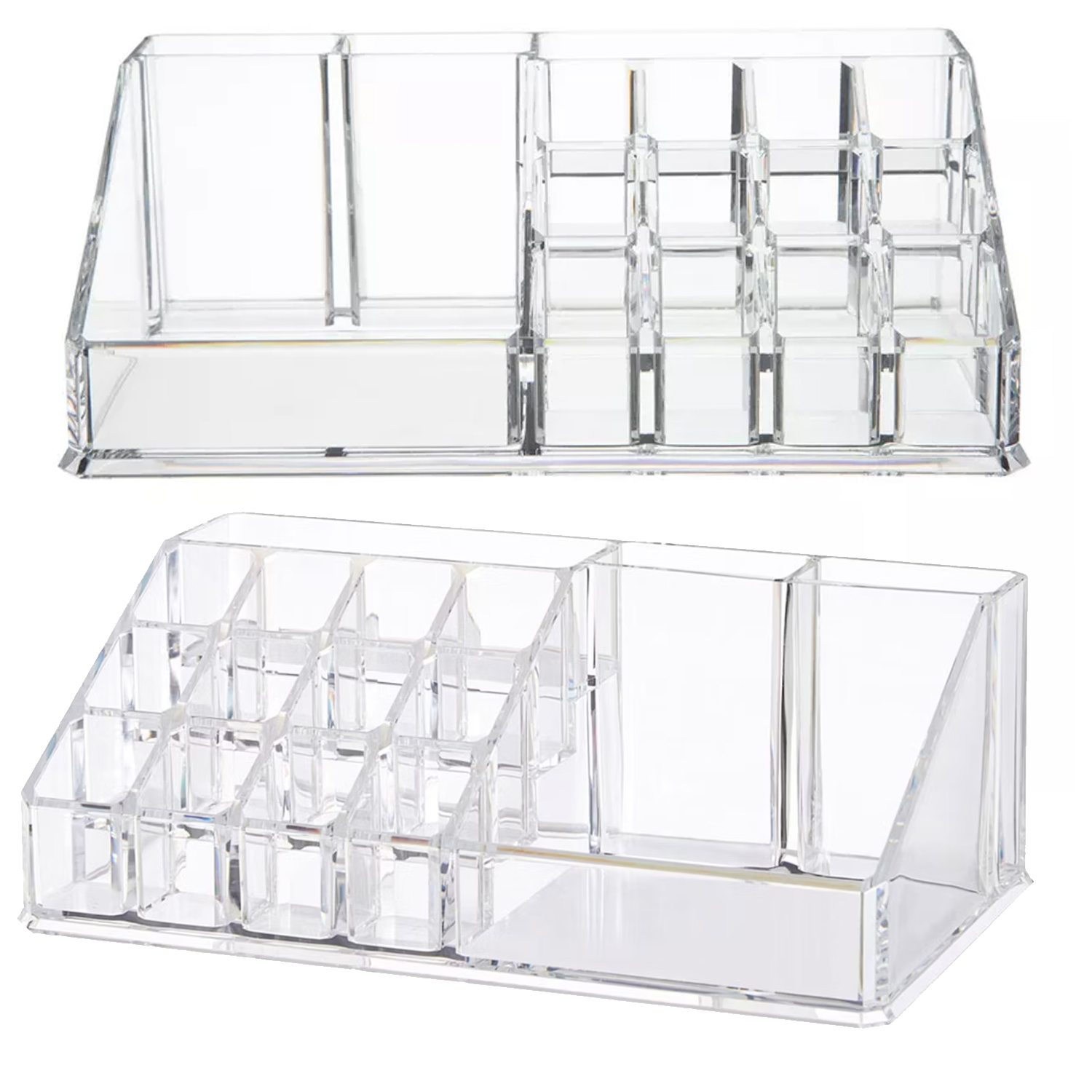 Clear Acrylic Makeup Cosmetic Organiser with 16 Compartments