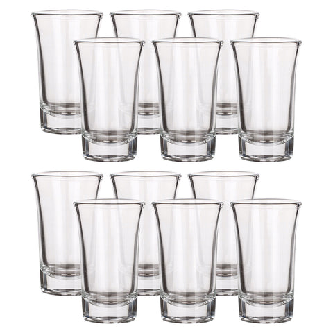 40ml Clear Shot Glasses with Heavy Base - Pack of 6 or 12