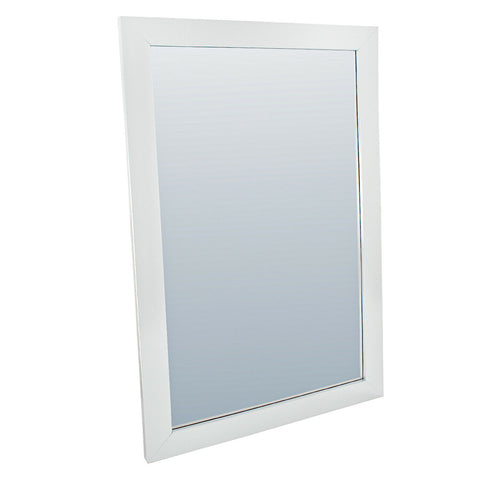 White Wall Mounted Framed Mirror - 40cm x 61cm