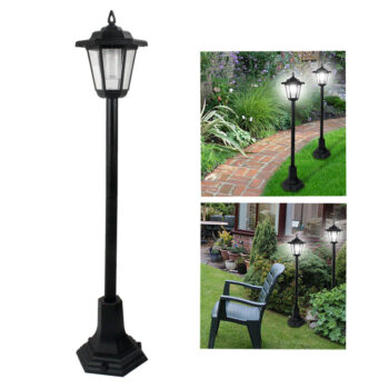 set of 2 solar lamp posts