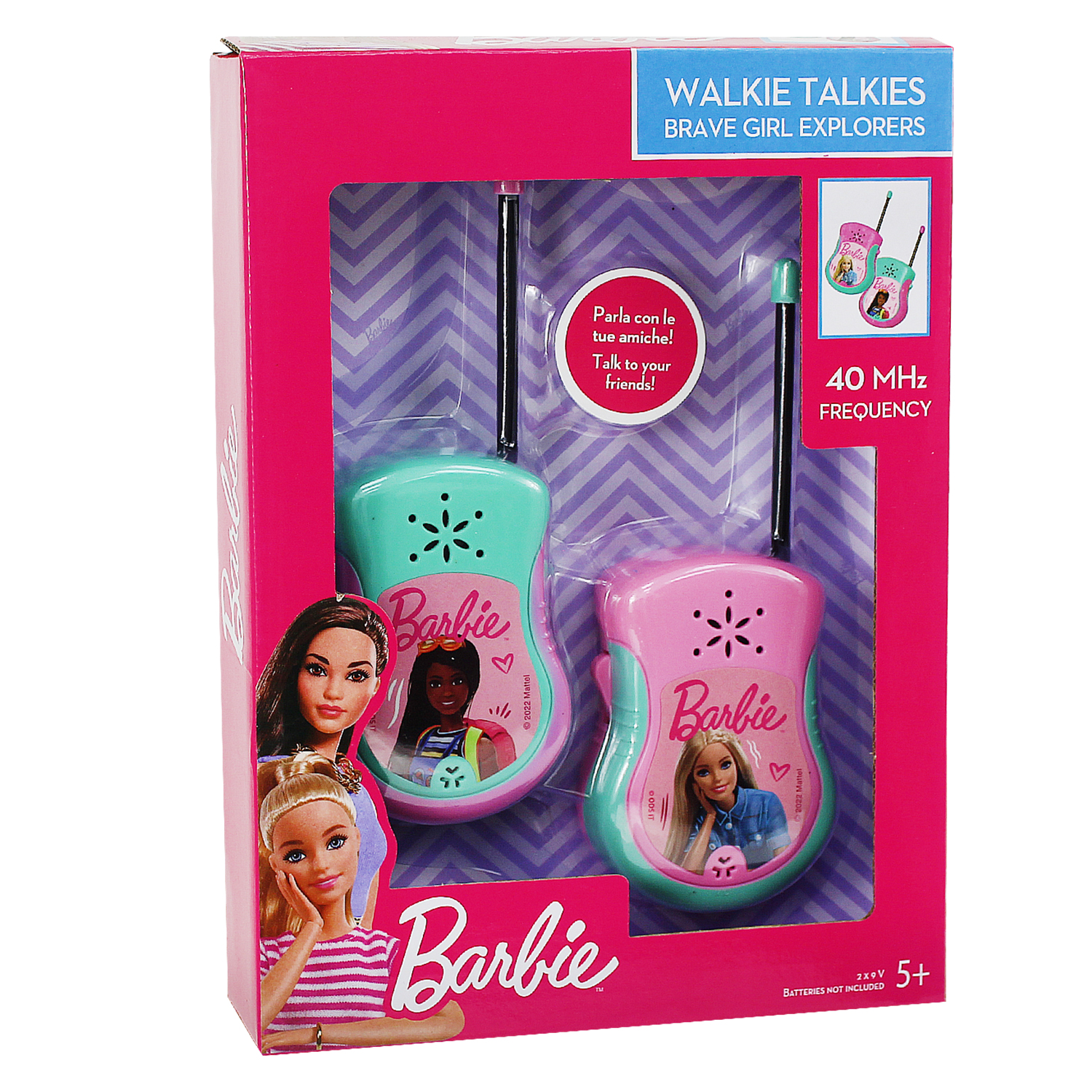 Barbie 2 Piece Walkie Talkie Set in Pink and Purple